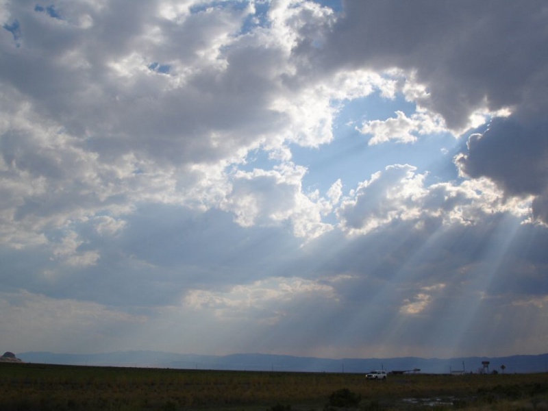 Sun Rays Through Clouds
